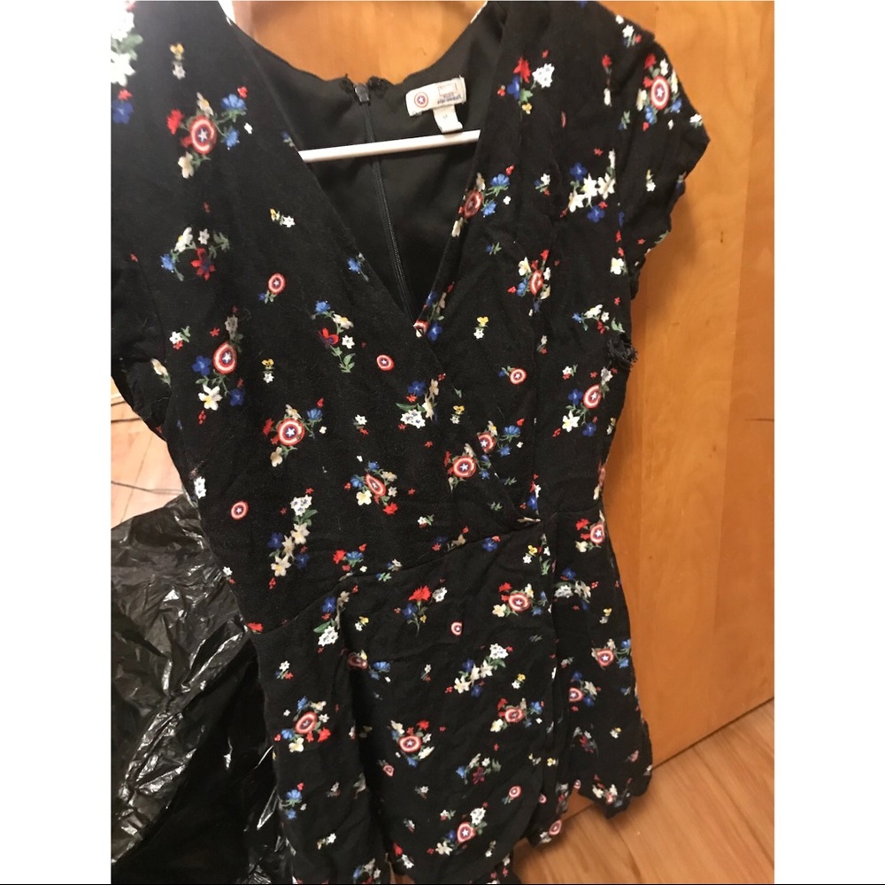 Captain America Floral Romper